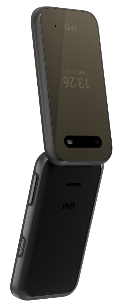 HMD 2660 FLIP 4G DS fekete kártyafüggetlen mobiltelefon