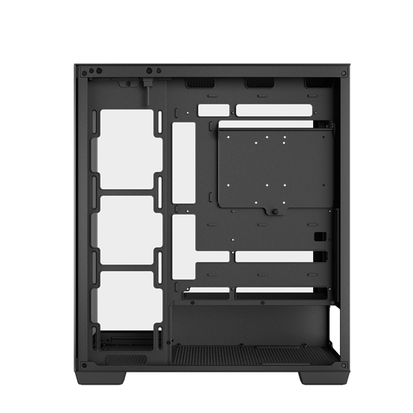 DeepCool Számítógépház CG580 fekete  ablakos  venti nélkül 