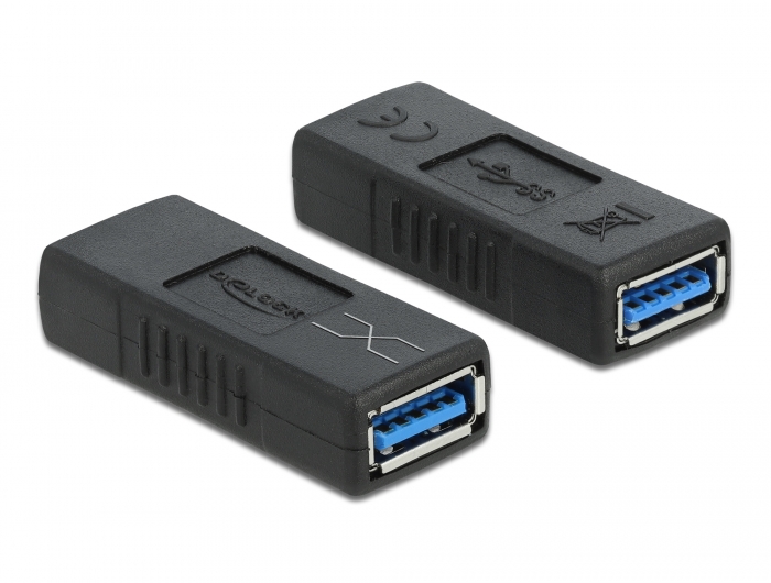 Delock USB 3.0 adapter A-típusú anya   A típusú anya (keresztezett) (66641)