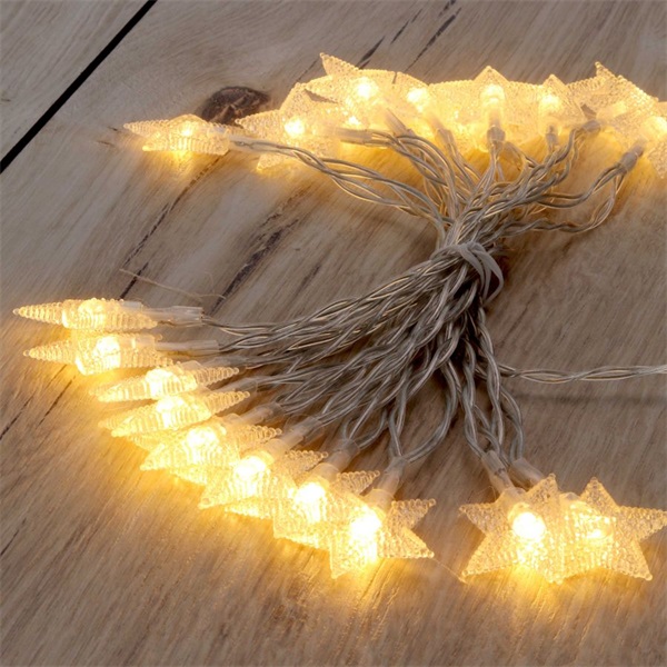 IRIS Csillag alakú fix fényű/3m/meleg fehér/10db LED-es USB-s fénydekoráció  (152-05)