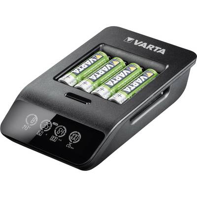 Varta LCD Smart-Plus NiMH Mikro (AAA), Ceruza (AA) Hengeres akku töltő Akkukkal Varta LCD Smart-Plus NiMH Mikro (AAA), Ceruza (AA) Hengeres akku töltő Akkukkal