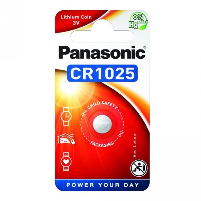 Panasonic 3V Lítium gombelem (1 db/bliszter) (CR-1025EL/1BP) Panasonic 3V Lítium gombelem (1 db/bliszter) (CR-1025EL/1BP)