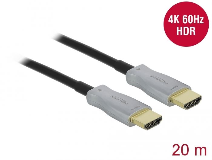 Delock Aktív optikai kábel HDMI, 4K, 60 Hz 20m, (85015)