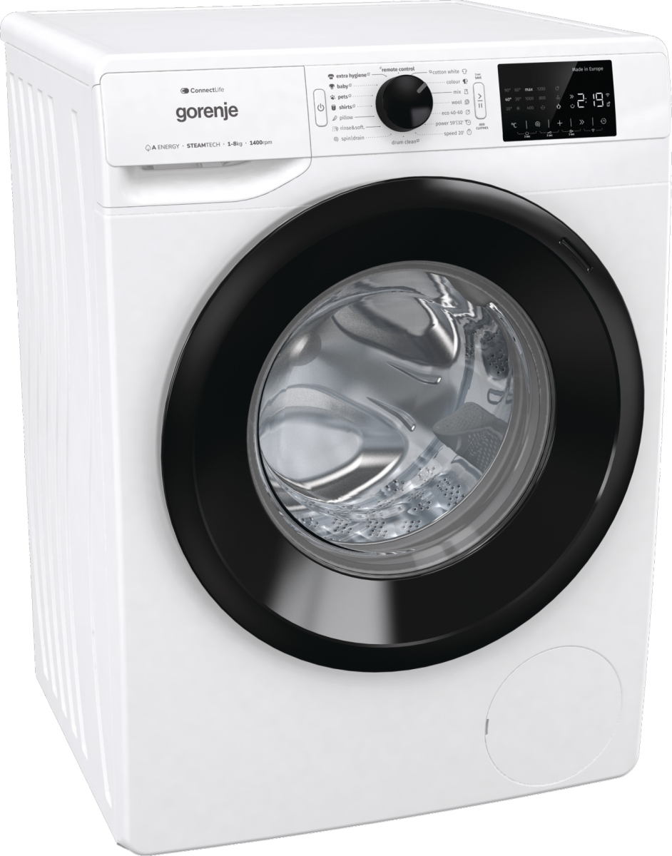 Gorenje WPNEI84A1SWIFI Elöltöltős mosógép - 8 kg, 1400 ford./perc, A Energiaosztály, SteamTech gőzprogram, WiFi Gorenje WPNEI84A1SWIFI Elöltöltős mosógép - 8 kg, 1400 ford./perc, A Energiaosztály, SteamTech gőzprogram, WiFi