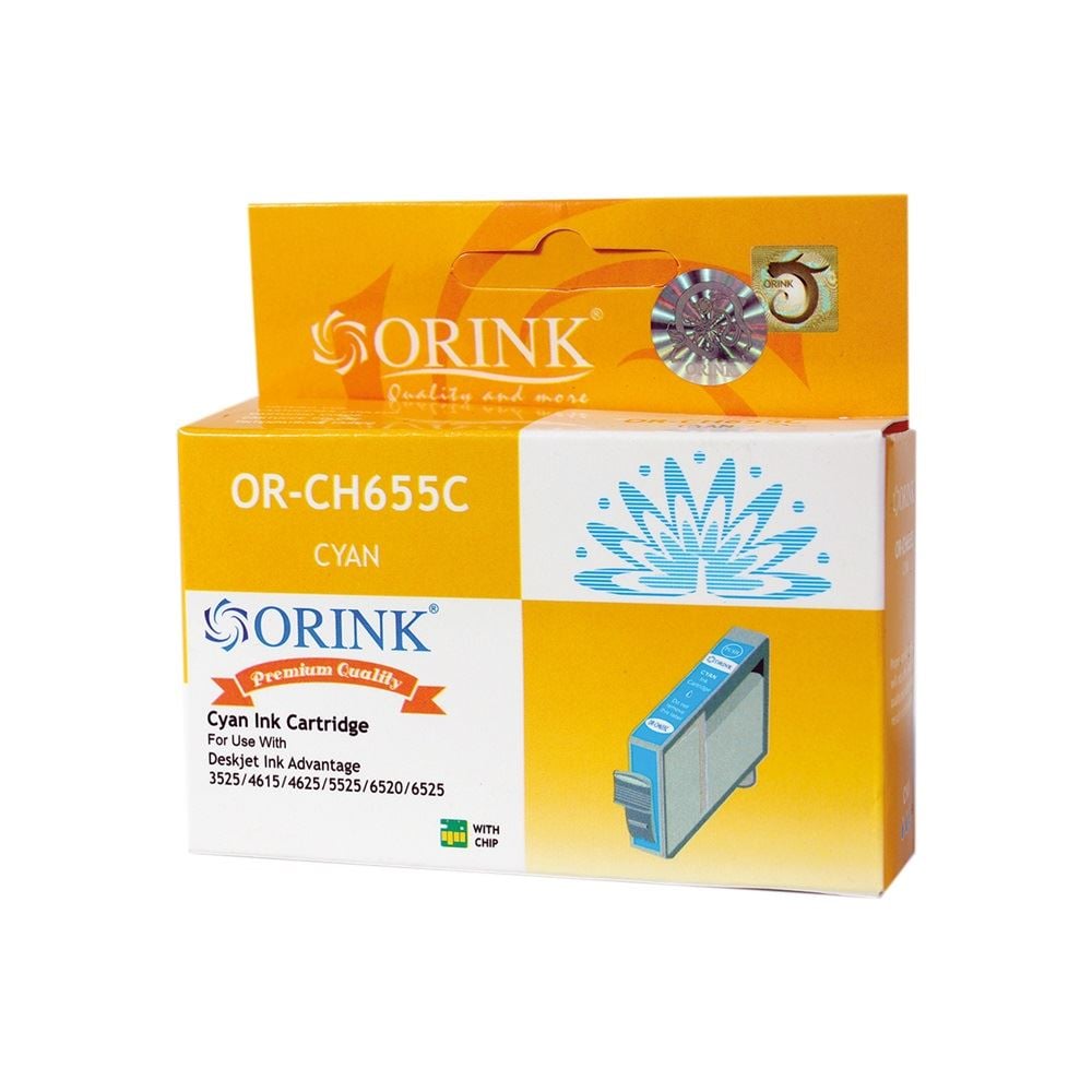 Orink utángyártott HP 655/CZ110AE tintapatron cián (HPO655CY)