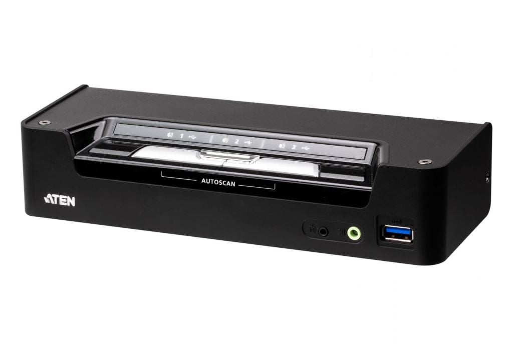 ATEN 3-Port USB-C DisplayPort Hybrid KVMP Switch (CS1953-AT-G)