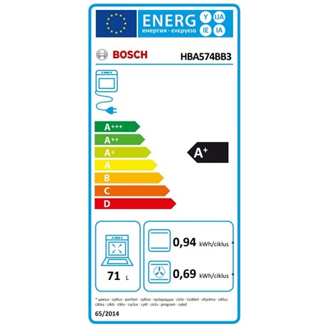 Bosch HBA574BB3 Beépíthető sütő