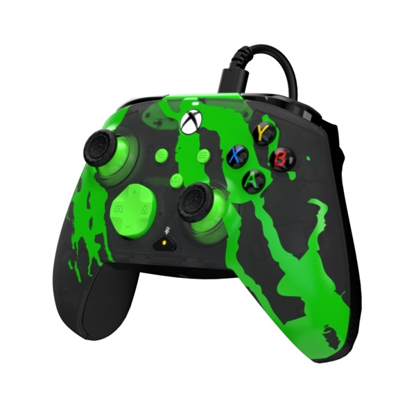 PDP Rematch Glow Adevanced Xbox Series X|S/Xbox One/PC Jolt Green Glow in the Dark vezetékes kontroller