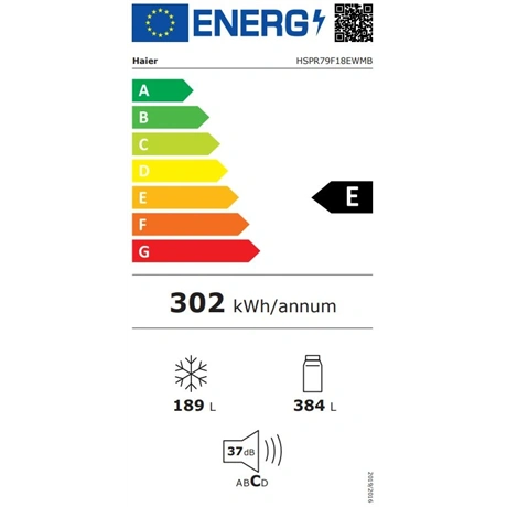 Haier HSPR79F18EWMB Side by Side hűtőszekrény - E energiaosztály