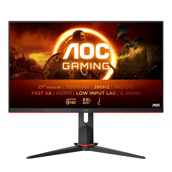 AOC  27" 27G2ZN3/BK Gaming 280Hz monitor
