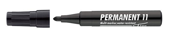 Alkoholos marker, 1-3 mm, kúpos, ICO "Permanent 11", fekete (TICP11FK) Alkoholos marker, 1-3 mm, kúpos, ICO "Permanent 11", fekete (TICP11FK)