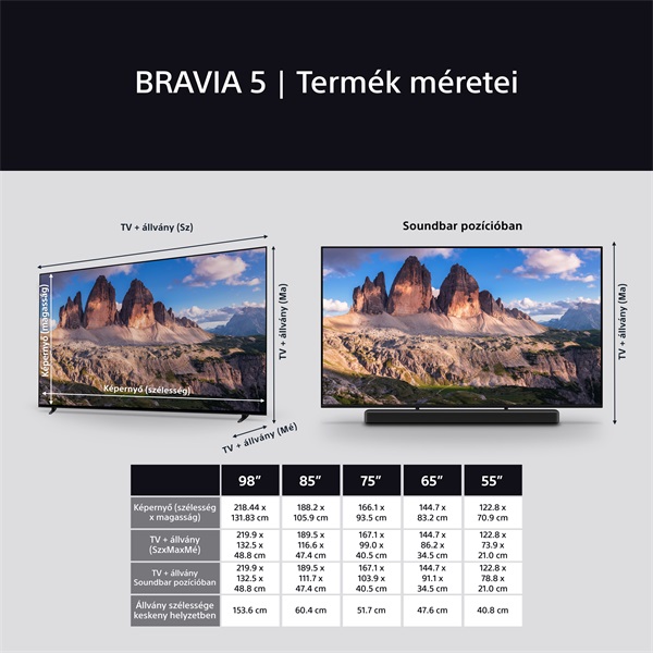 Sony 65" Bravia 5 K65XR55B 4K UHD Smart Mini LED TV