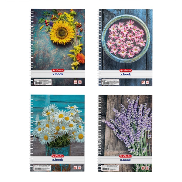 Herlitz Flower A5 80lapos vonalas spirálfüzet Herlitz Flower A5 80lapos vonalas spirálfüzet