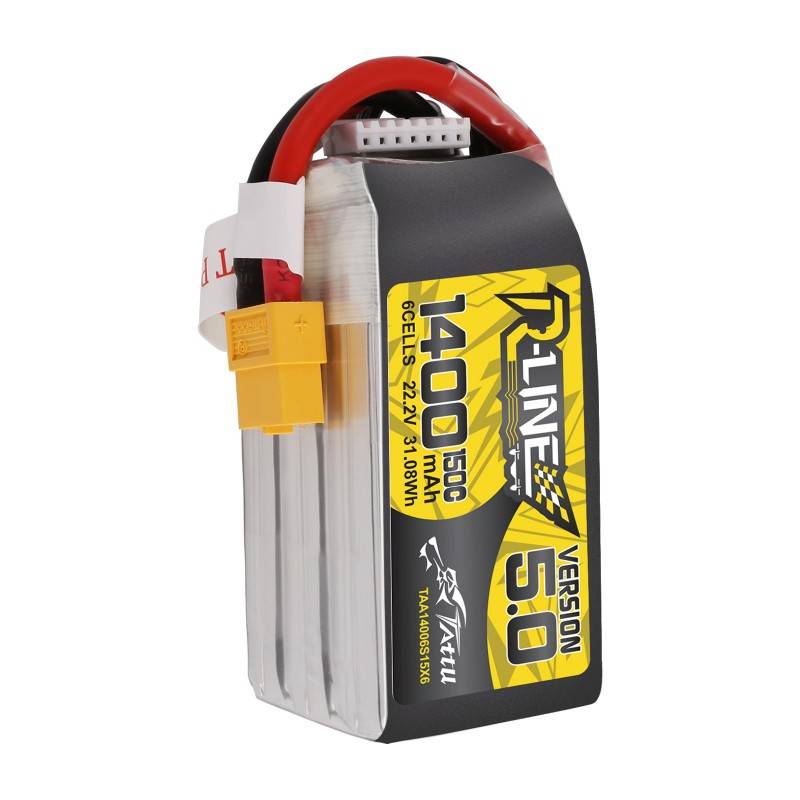 Tattu R-Line 5.0 1400mAh 22.2V 150C 6S1P XT60 akkumulátor Tattu R-Line 5.0 1400mAh 22.2V 150C 6S1P XT60 akkumulátor