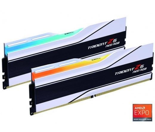 G.SKILL 48GB DDR5 6400MHz Kit(2x24GB) Trident Z5 Neo RGB Memória Fehér