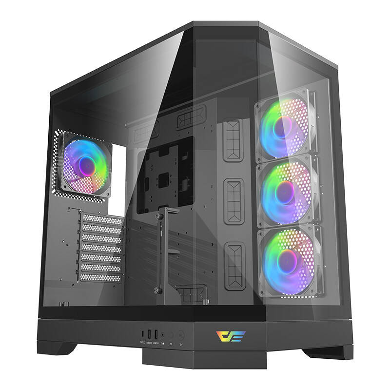 Darkflash DQX90 számítógépház Fekete 