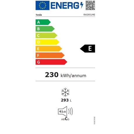 Tesla RH2951ME   290L Fogyasztóláda Tesla RH2951ME   290L Fogyasztóláda