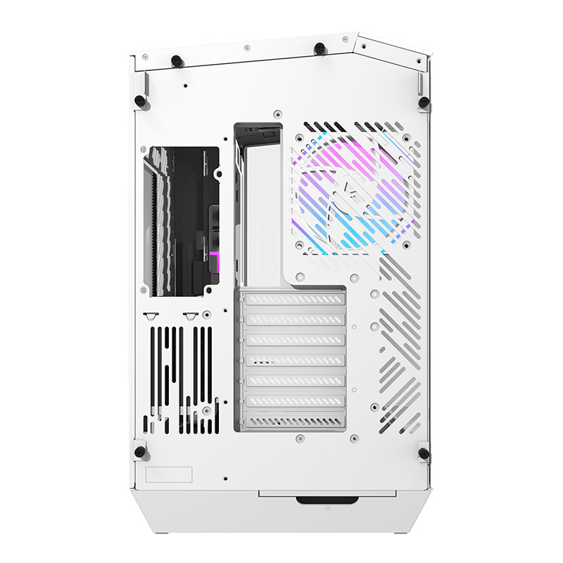 Darkflash DY470 számítógépház + 4 ventilátor + GPU konzol Fehér  