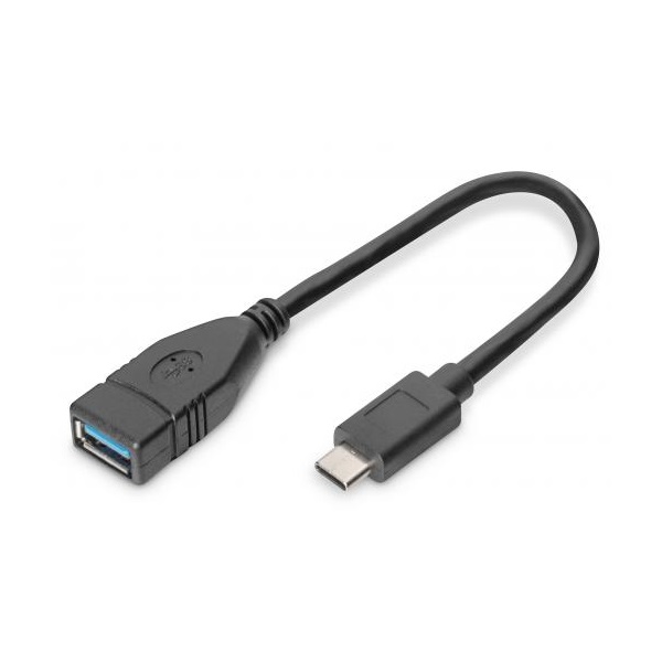 Assmann USB C -> USB A adapter kábel fekete 0.15m (AK-300315-001-S) Assmann USB C -> USB A adapter kábel fekete 0.15m (AK-300315-001-S)