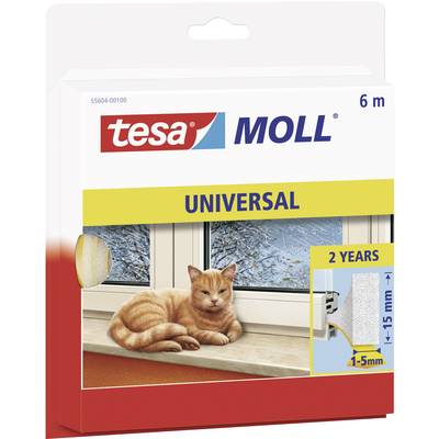 Tesa ablakszigetelő gumi, öntapadó szigetelő csík 6 m x 15 mm Tesamoll® 55604-100 Tesa ablakszigetelő gumi, öntapadó szigetelő csík 6 m x 15 mm Tesamoll® 55604-100