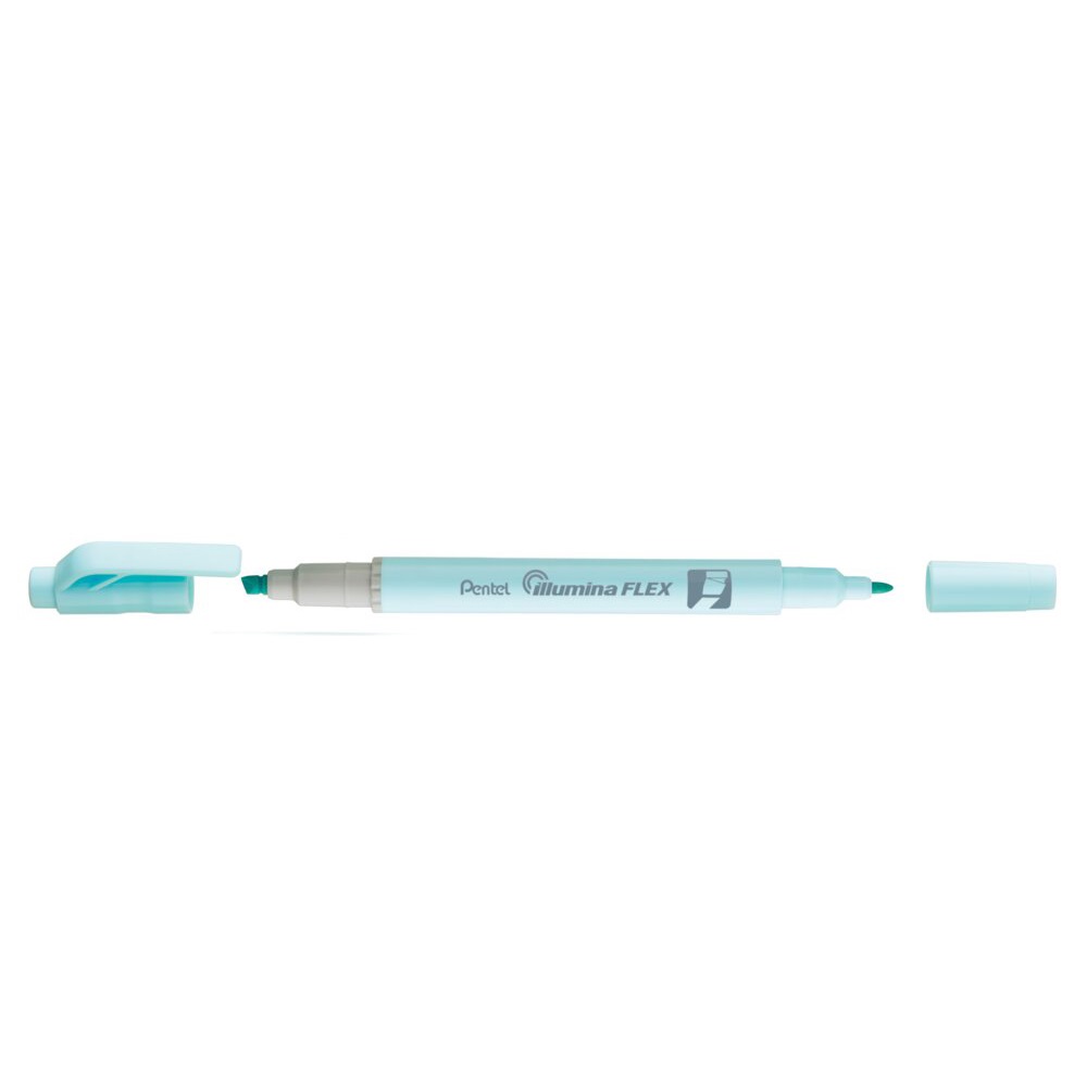 Pentel Szövegkiemelő kétvégű 1/3,5mm, vágott és kúphegyű,  pasztell kék (SLW11P-SE)