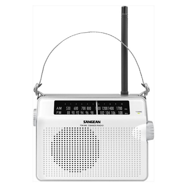 Sangean PR-D6W hordozható AM/FM fehér táskarádió Sangean PR-D6W hordozható AM/FM fehér táskarádió
