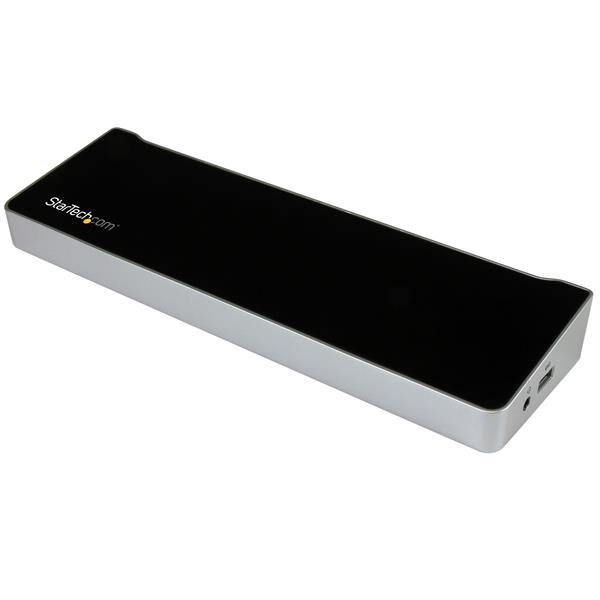StarTech.com dokkoló állomás fekete-ezüst (USB3DOCKH2DP)