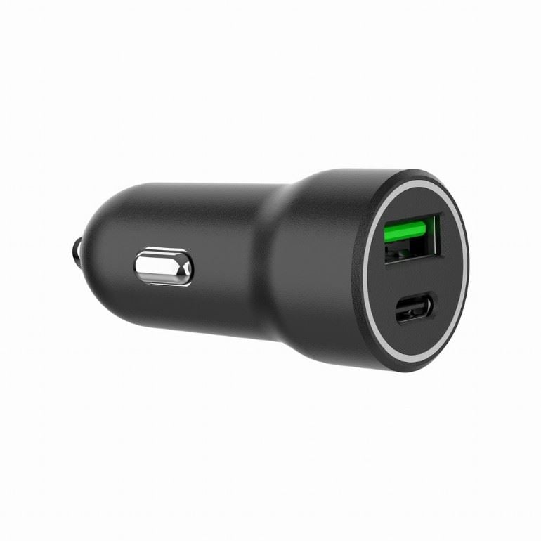 Gembird 2-Port USB Car Fast Charger Fekete