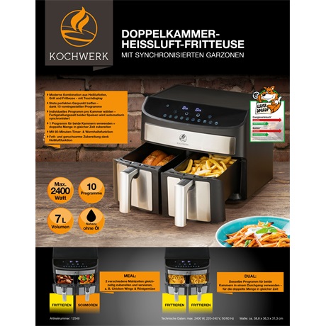 Kochwerk 12549 FORRÓLEVEGŐS SÜTŐ 2 X 3,5 L