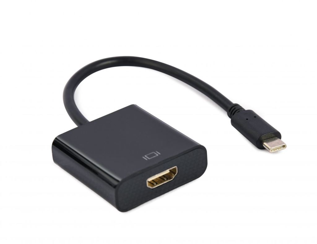 Gembird Cablexpert USB Type-C -> HDMI 4K60Hz adapter 15cm fekete (A-CM-HDMIF-04)