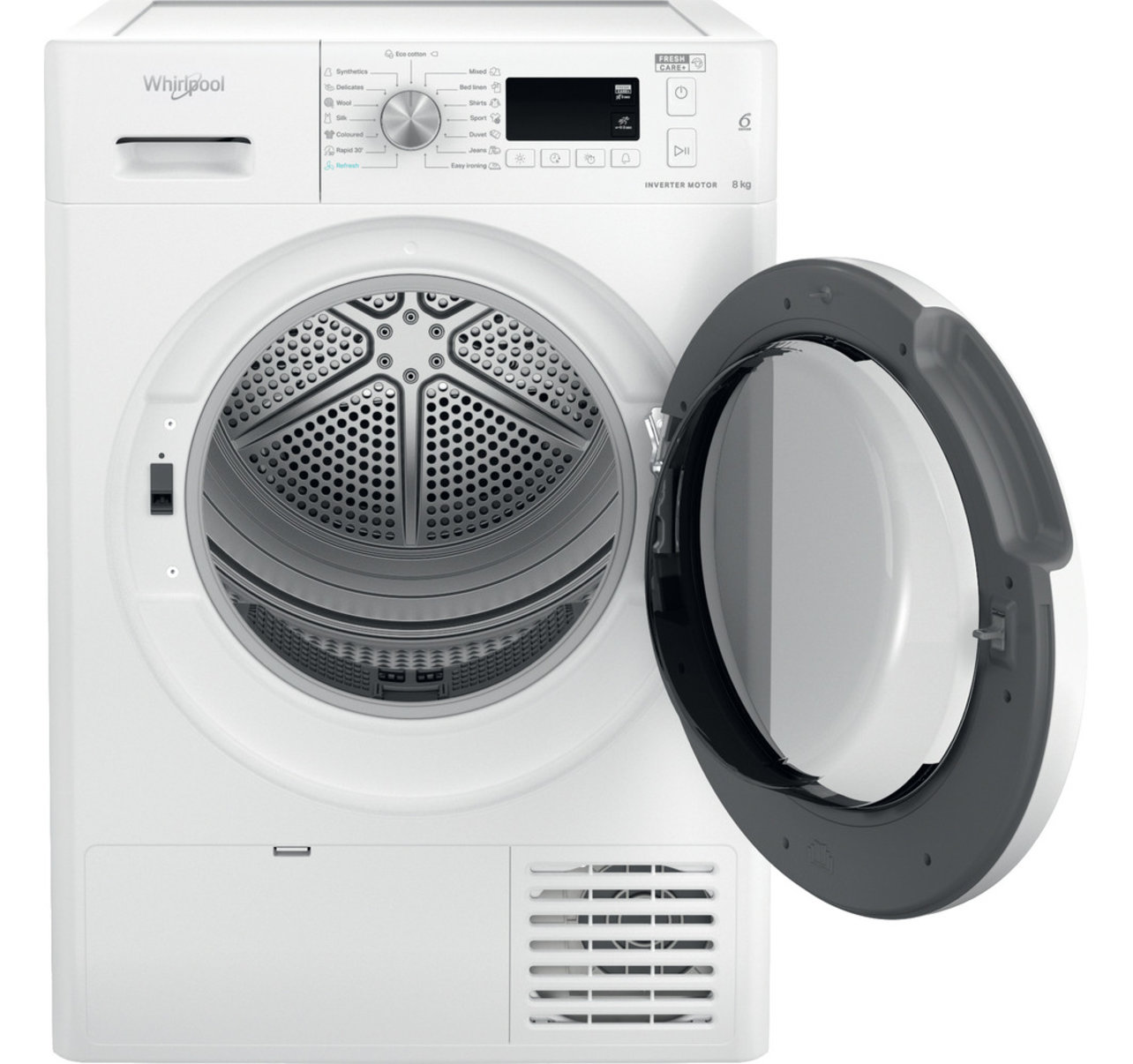 Whirlpool FFT M11 8X3 EE Hőszivattyús szárítógép – 8 Kg, A Energiaosztály, 6. Érzék technológia, FreshCare+, Whirlpool FFT M11 8X3 EE Hőszivattyús szárítógép – 8 Kg, A Energiaosztály, 6. Érzék technológia, FreshCare+,