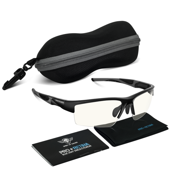 Spirit of Gamer Szemüveg Retina Pro  Kékfény/UV szűrő Fekete 