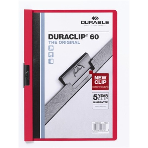 Durable Duraclip A4 60lapos piros clip-mappa Durable Duraclip A4 60lapos piros clip-mappa