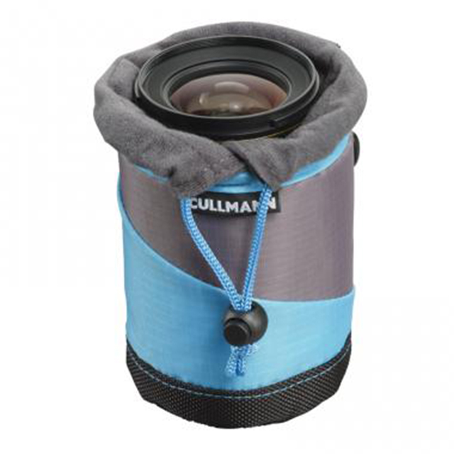 Cullmann Lens Container összehajtható, párnázott objektív tok S, fekete/ciánkék
