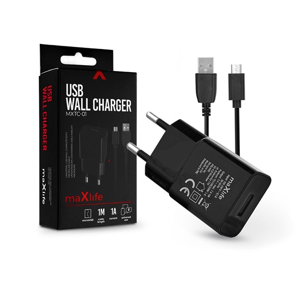 Haffner TF-0124 1A microUSB fekete hálózati töltő Haffner TF-0124 1A microUSB fekete hálózati töltő