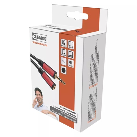 Emos SM5105 JACK KÁBEL 3.5MM ST DUGÓ-3.5MM ST DUGALJ 5M