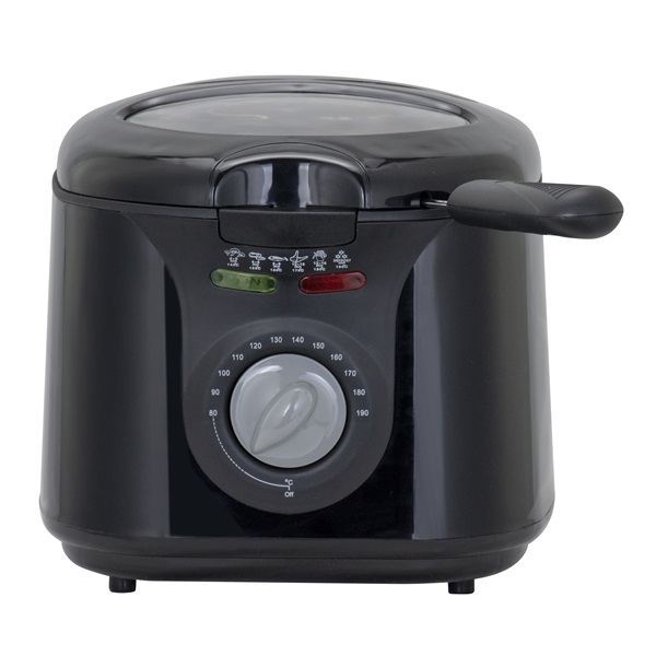 Hausberg HB-1331NG 2.5 literes 1450W ablakos  elektromos olajsütő Fekete