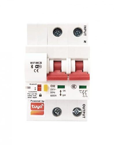 SMARTZILLA Tuya Wifi okos relé, 2 pólusú, C32A (2044303-32) SMARTZILLA Tuya Wifi okos relé, 2 pólusú, C32A (2044303-32)