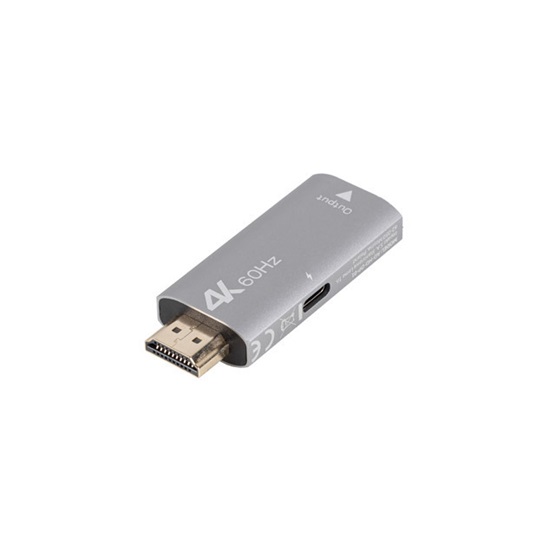 Lanberg HDMI (M)->DISPLAYPORT(F) 4K adapter Szürke