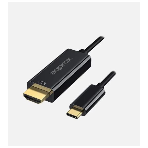 Approx Átalakító - Type-C to HDMI (4K/60Hz, 1.2m) Fekete (APPC52)