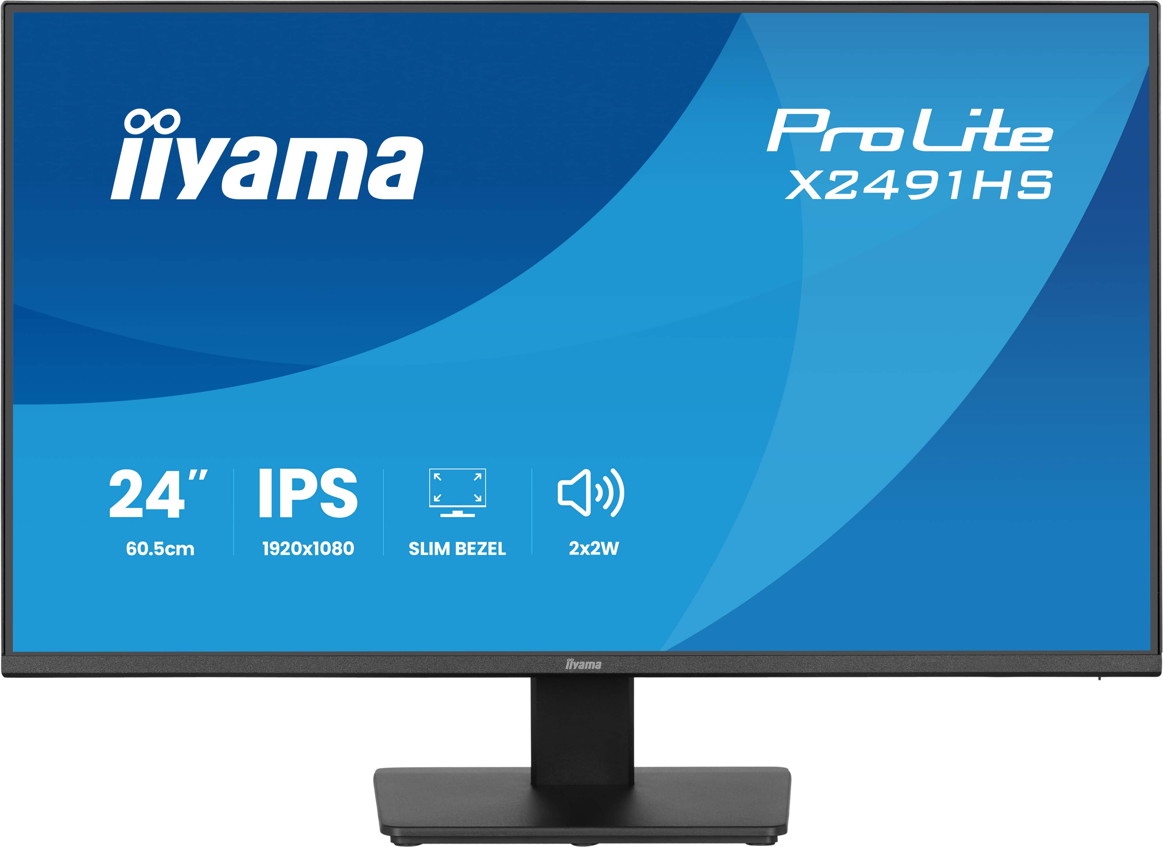 iiyama 23,8" ProLite X2491HS-B1 IPS LED Monitor -  1920x1080, Full HD, 120Hz, 1ms, Hangszóró, Fekete