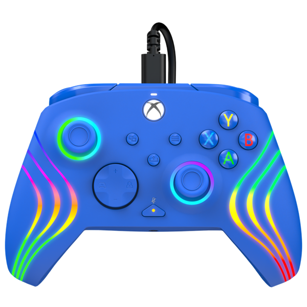 PDP Afterglow Wave Xbox Series X|S/Xbox One/PC RGB LED kék vezetékes kontroller