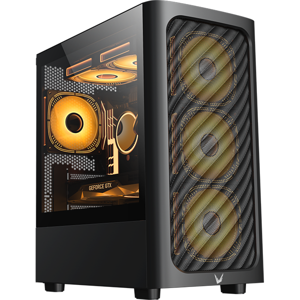Formula Számítógépház - Air Mesh G3 Black (fekete, ablakos, 1x12cm venti, mATX, 1xUSB3.0, 2xUSB2.0)