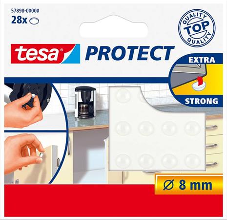 TESA Protect   8 mm Zaj- és csúszásgátló korong Átlátszó