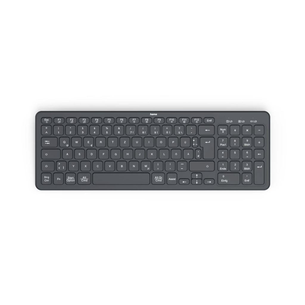 Hama WK-300 vezeték nélküli billentyűzet fekete (13173057)