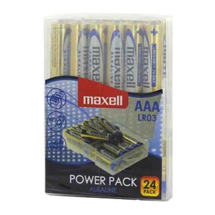 Maxell Alkáli AAA ceruza elem Power Pack (24db / csomag) /LR03/ visszazárható átlátszó műanyag doboz Maxell Alkáli AAA ceruza elem Power Pack (24db / csomag) /LR03/ visszazárható átlátszó műanyag doboz