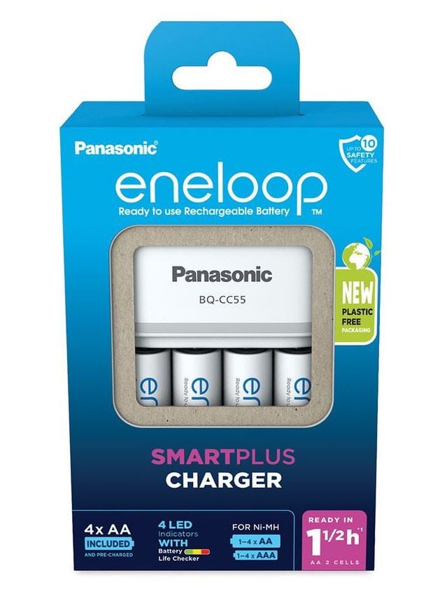 Panasonic BQ-CC55 akkumlátor gyorstöltő + 4db AA 2000mAh akkumulátor (K-KJ55MCD40E) Panasonic BQ-CC55 akkumlátor gyorstöltő + 4db AA 2000mAh akkumulátor (K-KJ55MCD40E)