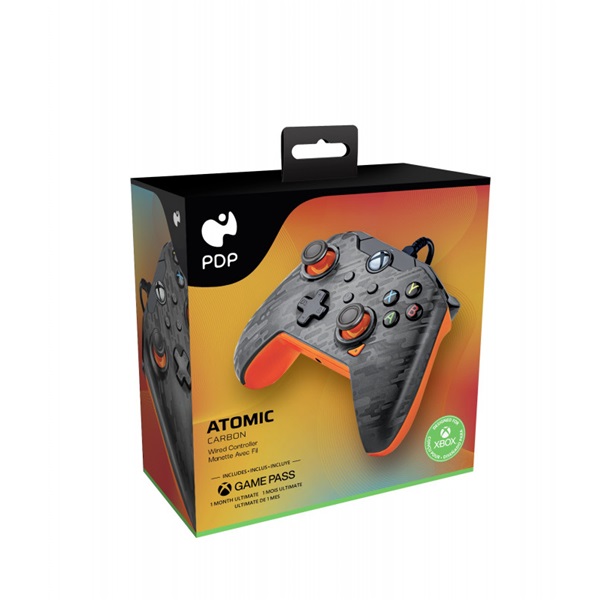 PDP Atomic Xbox Series X|S/Xbox One/PC 3,5 mm audio vezetékes fantom fekete kontroller