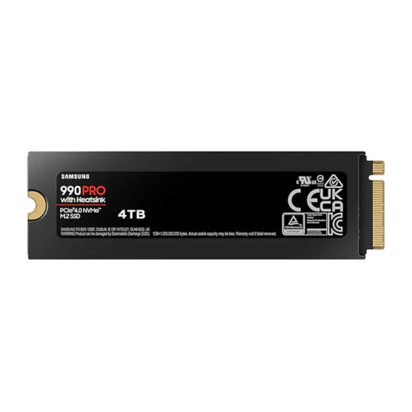 Samsung 4TB M.2 2280 NVMe 990 Pro with Heatsink SSD