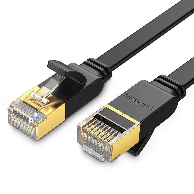 UGREEN NW106 RJ45 lapos hálózati kábel Cat.7 STP 5m fekete (11263) UGREEN NW106 RJ45 lapos hálózati kábel Cat.7 STP 5m fekete (11263)